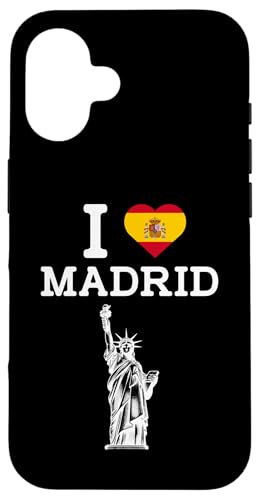 I Love Madrid Funny Gag Joke Statue Of Liberty Prank Humor Hülle für iPhone 16 I Love Madrid Funny Gag Joke Statue Of Liberty Prank Humor Hülle für iPhone 16 von Gagster