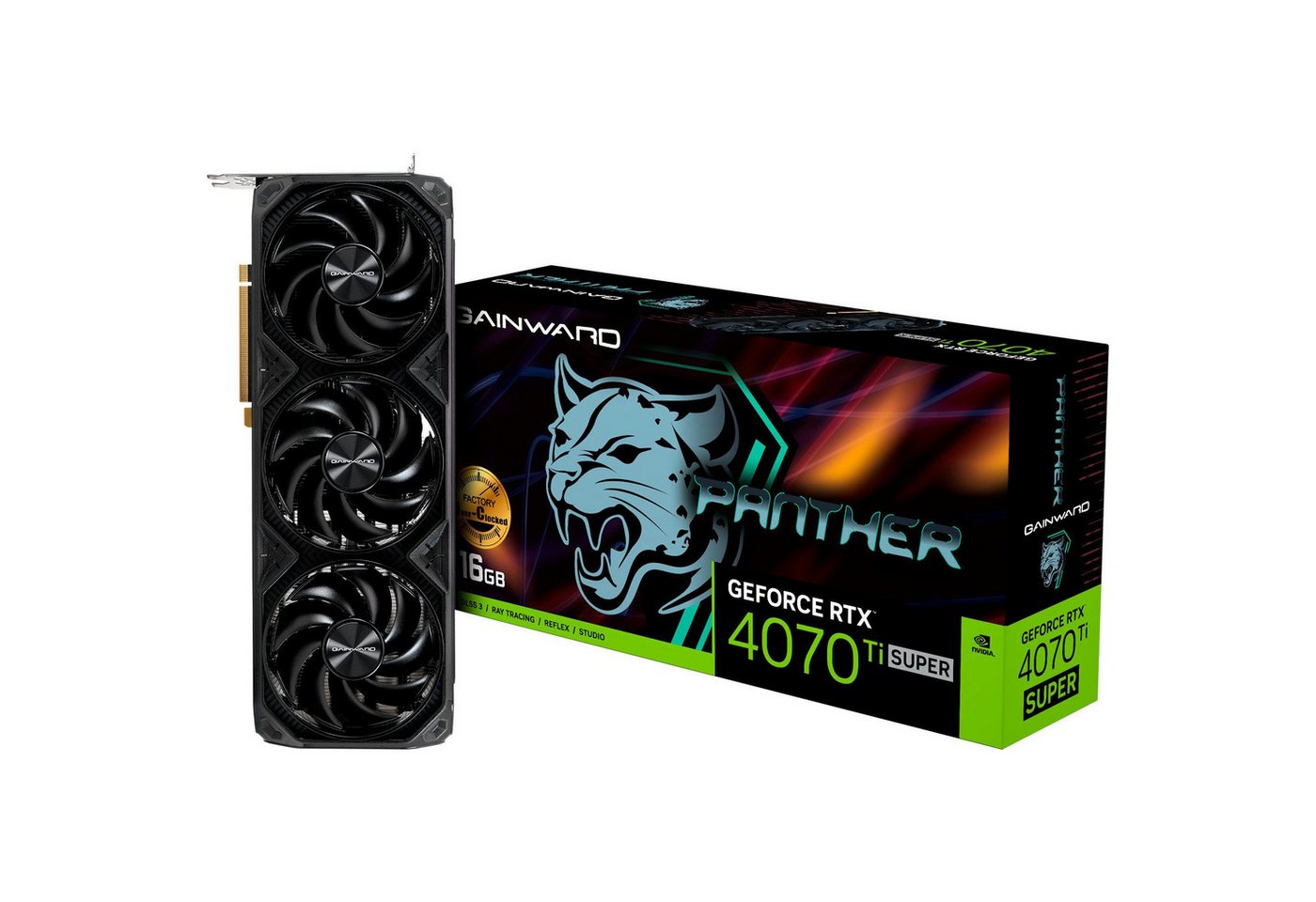 Gainward GeForce RTX 4070 Ti SUPER Panther OC 16GB Grafikkarte (16 GB) von Gainward