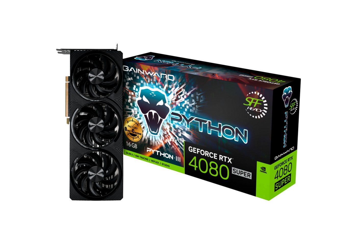 Gainward Gainward GeForce RTX 4080 SUPER Python III OC, Grafikkarte (16 GB) von Gainward