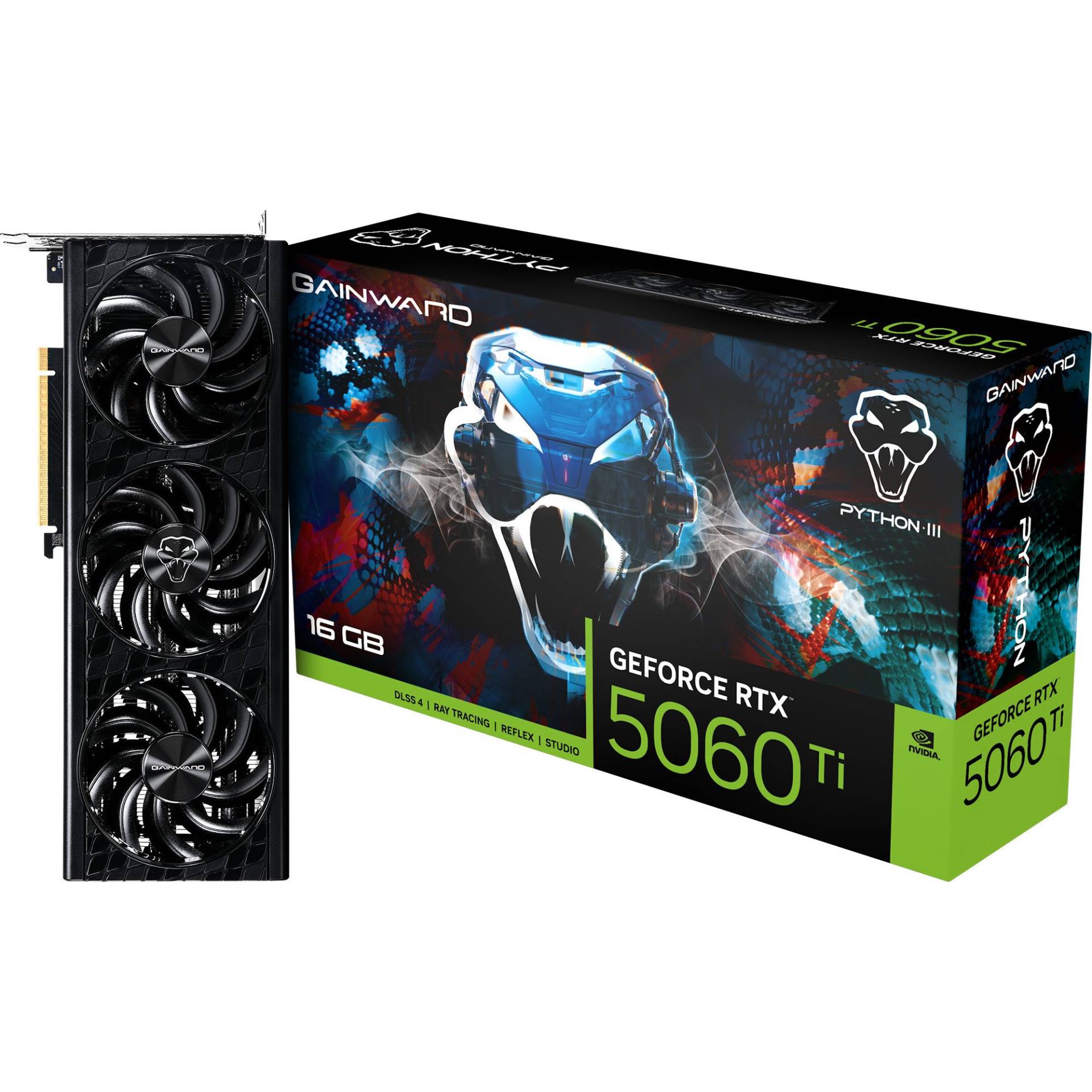 GeForce RTX 5060 Ti Python III 16GB, Grafikkarte GeForce RTX 5060 Ti Python III 16GB, Grafikkarte von Gainward