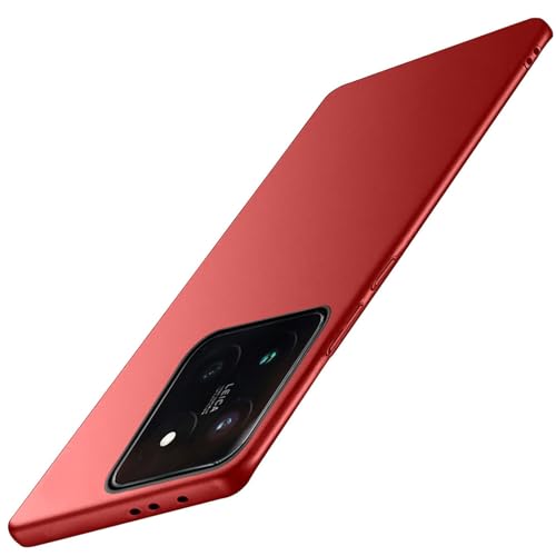 Galful Xiaomi Mi 14T 5G Hülle Slim Case 6.67’’,Ultra Dünne Handyhülle Xiaomi 14T Case Hart PC Hardcase Ultra Thin Leicht Matt Schutzhülle Anti-Scratch Kratzfeste Stoßfest Cover-Rot von Galful