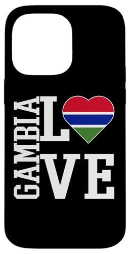 Ich liebe Gambia mit Gambia-Flagge Gambian Pride Hülle für iPhone 14 Pro Max von Gambia Teez