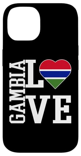 Ich liebe Gambia mit Gambia-Flagge Gambian Pride Hülle für iPhone 14 von Gambia Teez