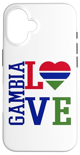 Ich liebe Gambia mit Gambia-Flagge Gambian Pride Hülle für iPhone 16 von Gambia Teez