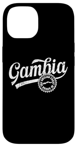 Love Gambia Die lächelnde Küste Afrikas mit Gambia-Karte Hülle für iPhone 14 von Gambia Teez