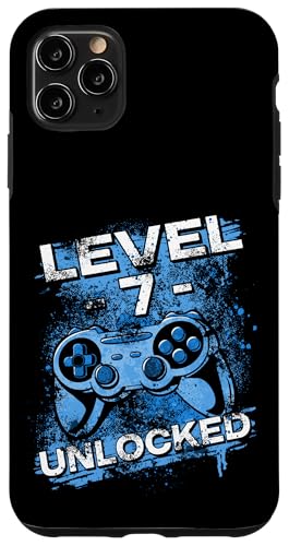 Hülle für iPhone 11 Pro Max Level Unlocked 7 Jahre Kids von Gamer Geburtstag Geschenk für Jungs und Zocker