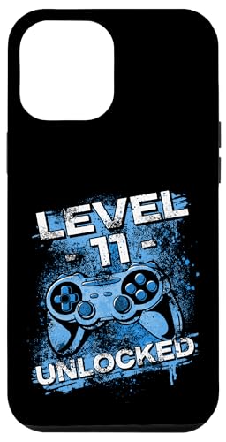 Hülle für iPhone 12 Pro Max Level Unlocked 11 Jahre Kids von Gamer Geburtstag Geschenk für Jungs und Zocker