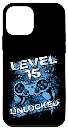 Hülle für iPhone 12 mini Level Unlocked 15 Jahre Kids | Teenager von Gamer Geburtstag Geschenk für Jungs und Zocker