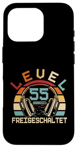 55. Geburtstag Männer Video Gamer Level 55 Unlocked Mann Hülle für iPhone 16 Pro von Gamer Geburtstag Geschenke Zocker Mann Spieler