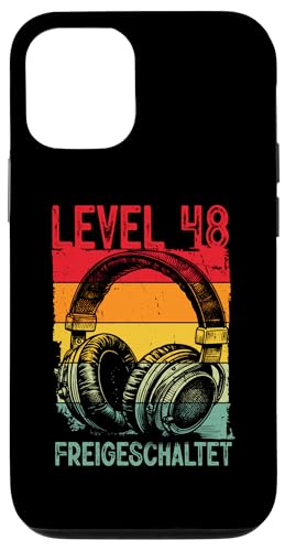 Hülle für iPhone 12/12 Pro 48. Geburtstag Männer Video Gamer Level 48 Unlocked Mann von Gamer Geburtstag Geschenke Zocker Mann Spieler