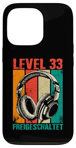 Hülle für iPhone 13 Pro 33. Geburtstag Männer Video Gamer Level 33 Unlocked Mann von Gamer Geburtstag Geschenke Zocker Mann Spieler