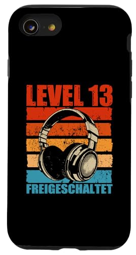 Hülle für iPhone SE (2020) / 7 / 8 13. Geburtstag Jungen Video Gamer Level 13 Unlocked Jungs von Gamer Geburtstag Zocker Jugend Teenager Spieler