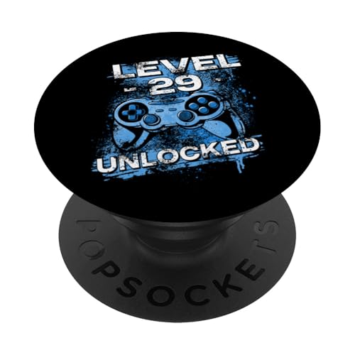 Level 29 Unlocked | Zocker und Gamer PopSockets mit austauschbarem PopGrip von Gamer Mitbringsel, Zubehör & Geschenke für Gamer