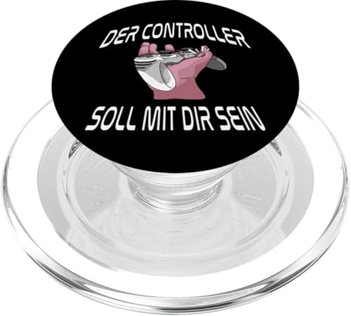 Der Controller Soll Mit Dir Sein. Videospiele Zocken Gamer PopSockets PopGrip für MagSafe von Gamer Sprüche Gaming Zocker Gamerin