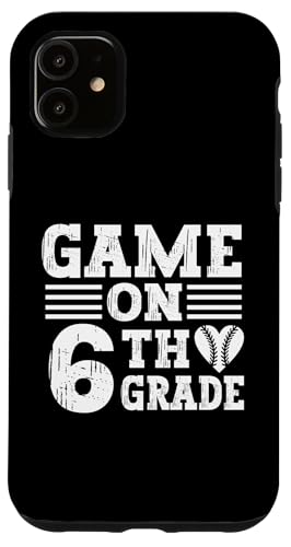 Hülle für iPhone 11 Lustige Spiele am ersten Schultag des Baseballs der sechsten Klasse von Games On Grade Baseball Lover Back To School Kid