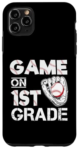 Hülle für iPhone 11 Pro Max Lustige Spiele am ersten Schultag des Baseballs der ersten Klasse von Games On Grade Baseball Lover Back To School Kid