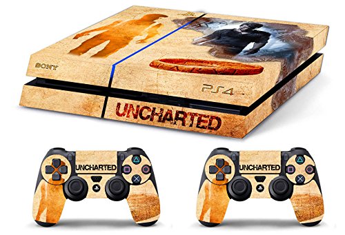 Skin Kompatibel für PS4 HD Uncharted Story - Limited Edition Decal Cover Schutzhüllen Faceplates Bundle von GamesMonkey