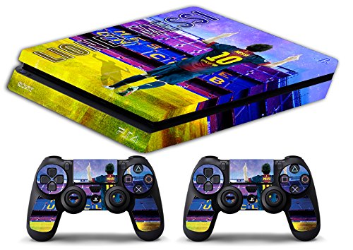 Skin Kompatibel für Ps4 Slim - Lionel Messi FC BARCELLONA Ultras - Limited Edition Decal Cover Schutzhüllen Faceplates Bundle von GamesMonkey