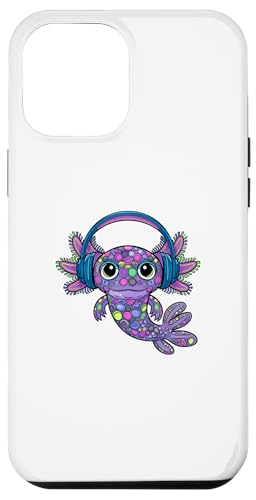 Hülle für iPhone 14 Plus Gamer Axolotl Polka Dot Video Games Day Kopfhörer Jungen Jugend von Gaming Axolotl Tee Video Games Boys Girls Gifts