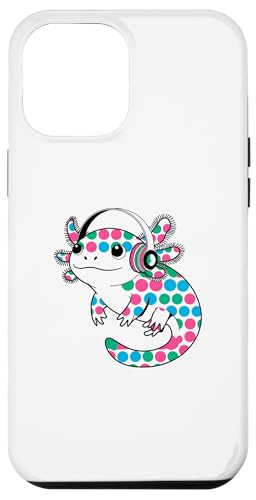 Hülle für iPhone 14 Pro Max Gamer Axolotl Polka Dot Video Games Day Kopfhörer Jungen Jugend von Gaming Axolotl Tee Video Games Boys Girls Gifts