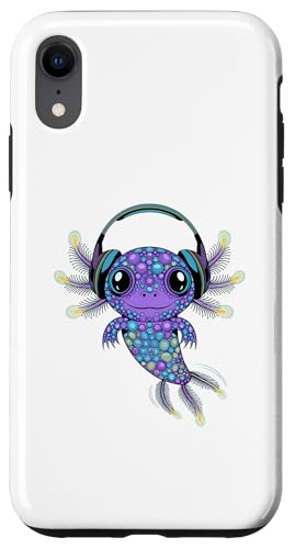 Hülle für iPhone XR Gamer Axolotl Polka Dot Video Games Day Kopfhörer Jungen Jugend von Gaming Axolotl Tee Video Games Boys Girls Gifts