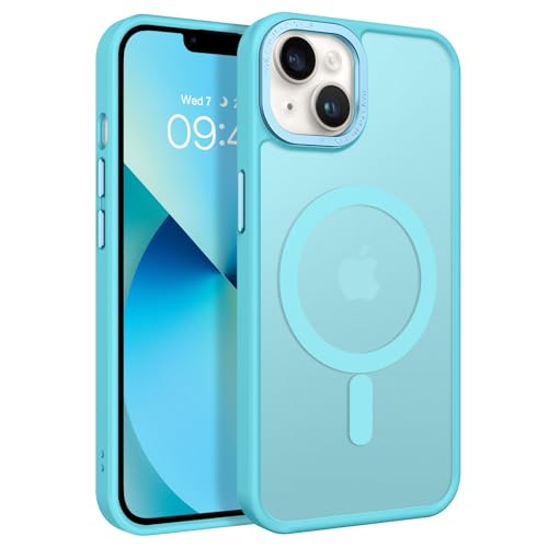 GaoBao für iPhone 13 Hülle, Handyhülle iPhone 13 [Kompatibel mit MagSafe] Durchscheinende Matte Magnetische Stoßfeste Anti-Fingerabdruck Schutzhülle, Handyhülle für iPhone 13 6.1" Case, Blaugrün von GaoBao