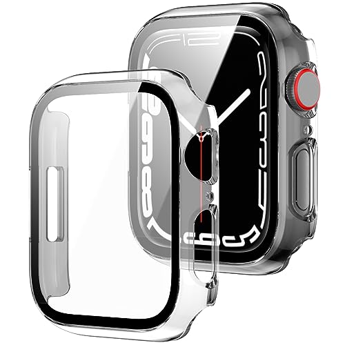 Gaostone Schutzhülle für Apple Watch Serie SE 6/5/4, 44 mm, Hart-PC, kratzfest, blasenfrei, transparent, 2 Stück von Gaostone