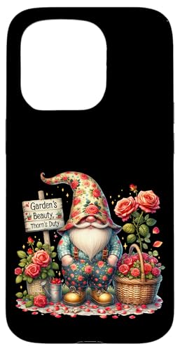 Floral Flower Garden Gnome Dad With Red Roses Funny Gardener Hülle für iPhone 15 Pro von Garden Gnome Dad Gardening Gifts For Men And Women