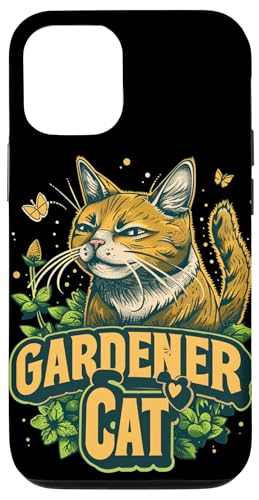 Hülle für iPhone 14 Pro Lustiges Gärtner-Katzen-Statement für Sommer und Frühling von Gardener Cat Outfit