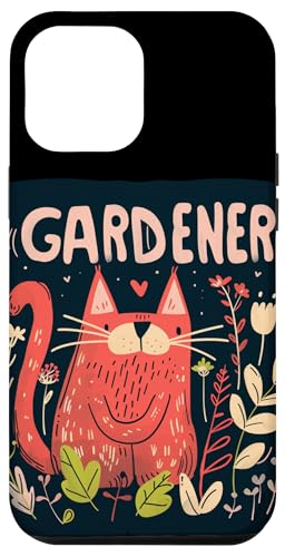 Hülle für iPhone 15 Plus Hübsches Gartenkostüm für Haustiere in der Blütezeit von Gardener Cat Outfit