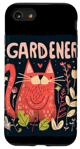 Hülle für iPhone SE (2020) / 7 / 8 Hübsches Gartenkostüm für Haustiere in der Blütezeit von Gardener Cat Outfit