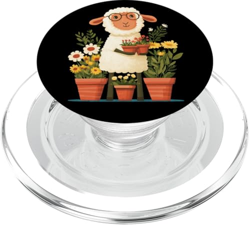 Lustiges Gartenschaf für Pflanzenliebhaber und Gärtner PopSockets PopGrip für MagSafe von Gardening Sheep