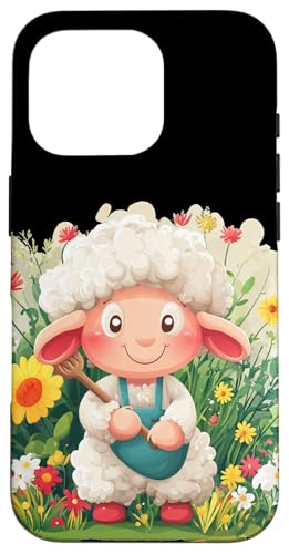 Niedliches Schaf im Gartenoutfit für Mann und Frau Hülle für iPhone 16 Pro von Gardening Sheep