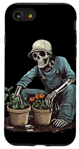 Comedic Gardener Skelett für Gartenliebhaber Hülle für iPhone SE (2020) / 7 / 8 von Gardening Skeleton