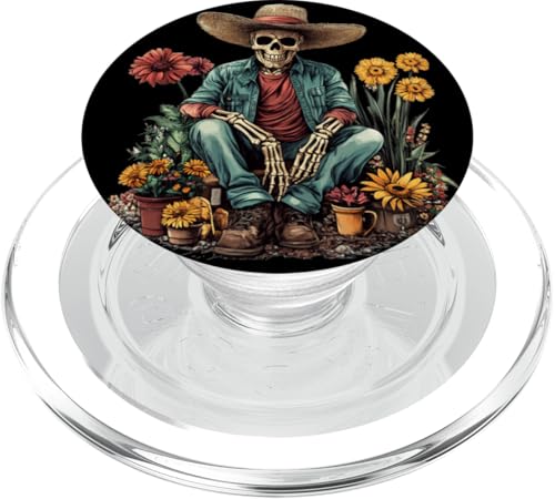 Comedic Gardener Skelett für Gartenliebhaber PopSockets PopGrip für MagSafe von Gardening Skeleton