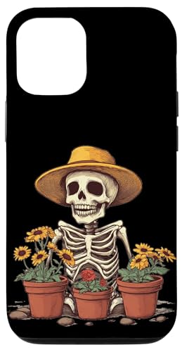 Lustiges Gartenskelett für eine komödiantische Gartenatmosphäre Hülle für iPhone 12/12 Pro von Gardening Skeleton