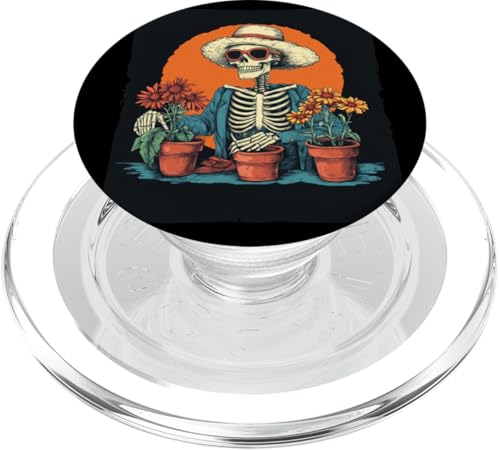 Lustiges Skelett-Gärtner-Kostüm für Lacher PopSockets PopGrip für MagSafe von Gardening Skeleton