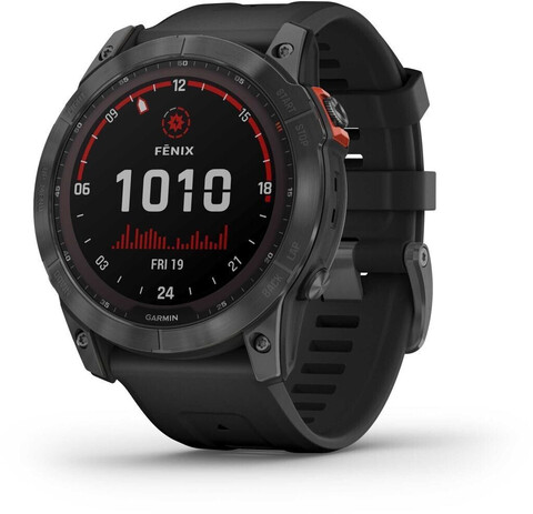 Garmin Fenix 7X Solar 51mm WiFi Silikonarmband schwarz Edelstahlgehäuse schwarz von Garmin