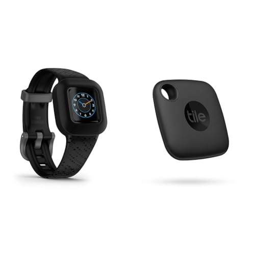 Garmin vívofit jr. 3 – wasserdichter, Schrittzähler, 1,4 cm Display, Notfallkontakt, bis zu 1 Jahr Batterielaufzeit & Tile Mate Bluetooth Schlüsselfinder von Garmin