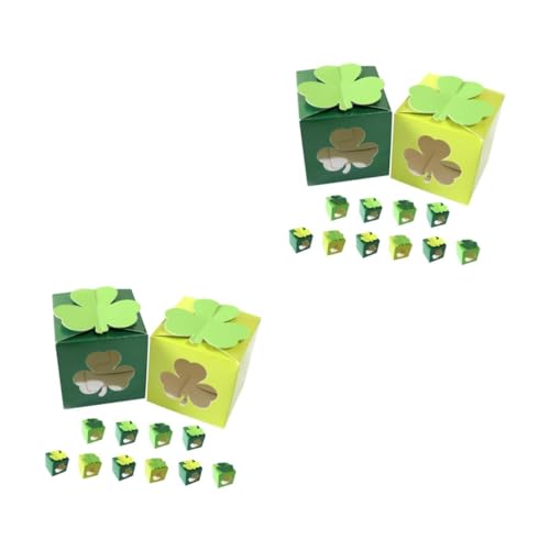 Garneck 2 Sätze Pralinenschachtel St Patrick'S Day Süßigkeitsschachteln Kleeblatt Partygeschenke St Patricks Day Partyschachteln Kleeblatt Leckerli Boxen Irische Goodie 12 Stück * 2 von Garneck