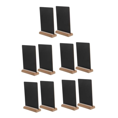 Garneck 5 Sätze Mini-tafel Messageboard Message Board Menü-tafel Tafelschild Für Den Tisch Tafelzeichen Mini-kreidetafeln Kreidetafel Klein Tischschilder Tafelmenü Holz Black 2 Stück * 5 von Garneck