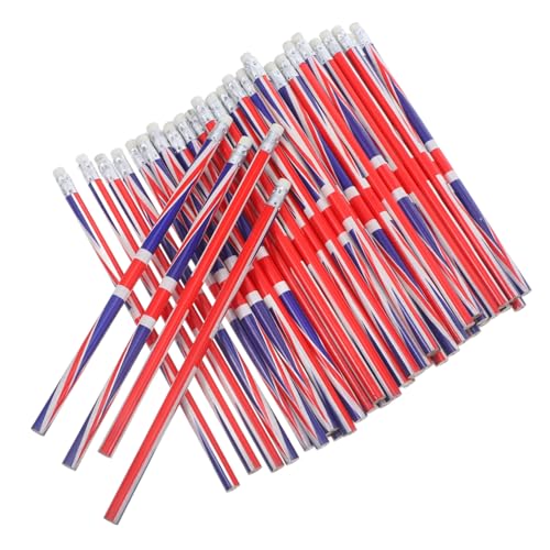 Garneck 60 Stück Bleistifte Mit Union Jack-Design – Patriotische Bleistifte Mit UK-Flagge Und Radiergummis Für Schule Büro Und Kreative Projekte – Ideal Für England Fans Und von Garneck