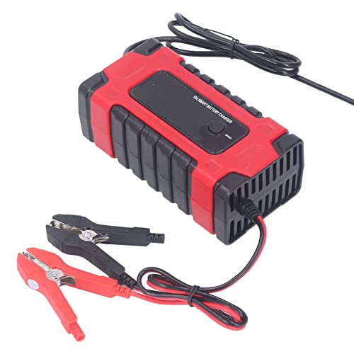 Autobatterieladegerät, 12 V 24 V, Intelligentes Vollautomatisches Batterieladegerät, Erhaltungsladegerät für Auto, LKW, Motorrad, Rasenmäher, Marine (EU-Stecker) von Garosa