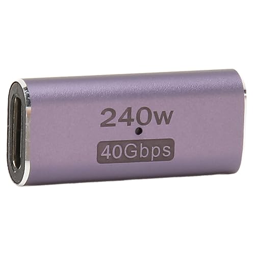 Garsent 40 Gbit/s -Buchse auf Buchse-Adapter-Kupplung mit 8K 60 Hz, PD 240 W, 40 Gbit/s Datenübertragungsgeschwindigkeit für Laptop-Telefone und Typ-C-Geräte, Gehäuse aus von Garsent