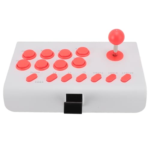 Garsent Fight Stick Joystick, Kabelloser Bluetooth-Kampfspiel-Controller mit Turbo-Makro-Programmierung, Kampfspiel-Tastatur für IOS, für Android, PC, für Switch, für PS3, für Steam Deck von Garsent