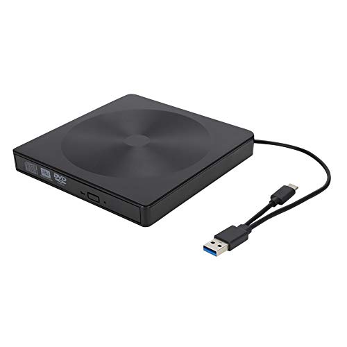 Garsent USB 3.0 Externes CD-DVD-Laufwerk, Hochgeschwindigkeits-Datentransfer-CD-Brenner/DVD-Reader Writer Ultra Slim für WIN98/ME/2000/XP/VISATA/WIN7/WIN8/MAC OS8.6 von Garsent