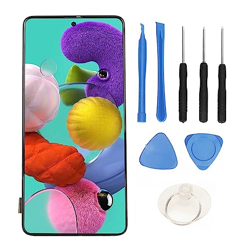 OLED-Bildschirm-Ersatz für Galaxy A51, 6,5-Zoll-Touchscreen-Digitizer-Baugruppe mit Demontagewerkzeug, für Galaxy A51 A515U1 A515U A515A SM A515F SM A515U von Garsent