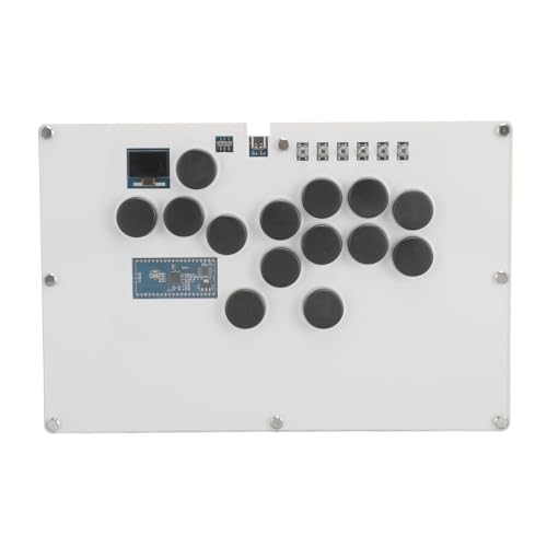 Stick, Mechanischer Key Fight Stick 14 Tasten, RGB-Lichteffekte, für PS3 Switch RPi, Hot Swap, Firmware-Updates, mit XInput D-Eingabetastatur für PC von Garsent