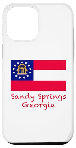 Hülle für iPhone 12 Pro Max Sandy Springs Georgia Flagge USA Souvenir von Gary Overton