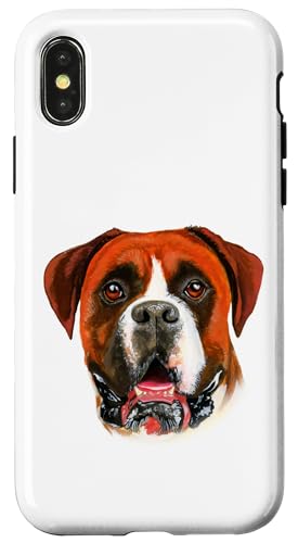 Hülle für iPhone X/XS Boxer Hunderasse von Gary Overton